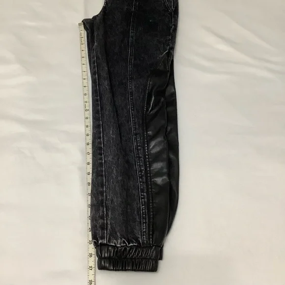 Alice + Olívia Jenny Vegan Leather Combo Jeans size 26 NWT (W629) - Picture 9 of 16